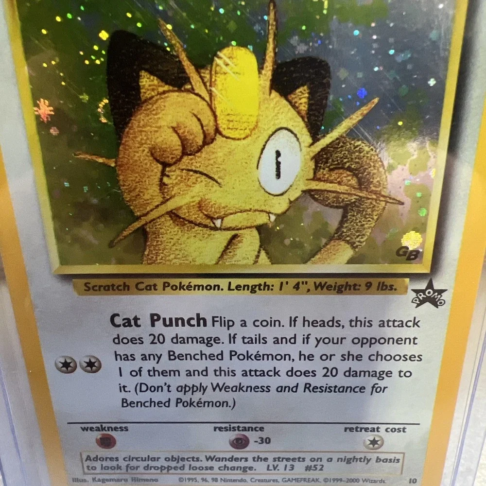 Pokémon  Meowth 10/53 Wotc Promo Holo 50 HP Basic Card English
